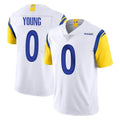 Kooe LA.Rams #0 Byron Young Player White Limited Vapor Untouchable Home Game Stitched Jerseys