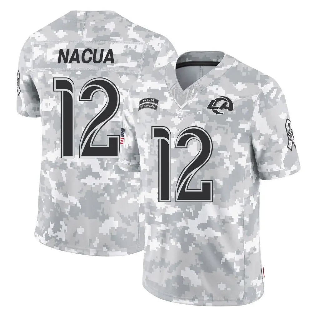 Kooe LA.Rams #12 Puka Nacua Player Arctic Camo Salute To Service Limited Game Stitched Jerseys
