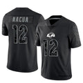 Kooe LA.Rams #12 Puka Nacua Player Black REFLECTIVE Limited Stitched Jerseys