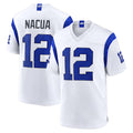 Kooe LA.Rams #12 Puka Nacua Player Fearsome White Home Game Stitched Jerseys