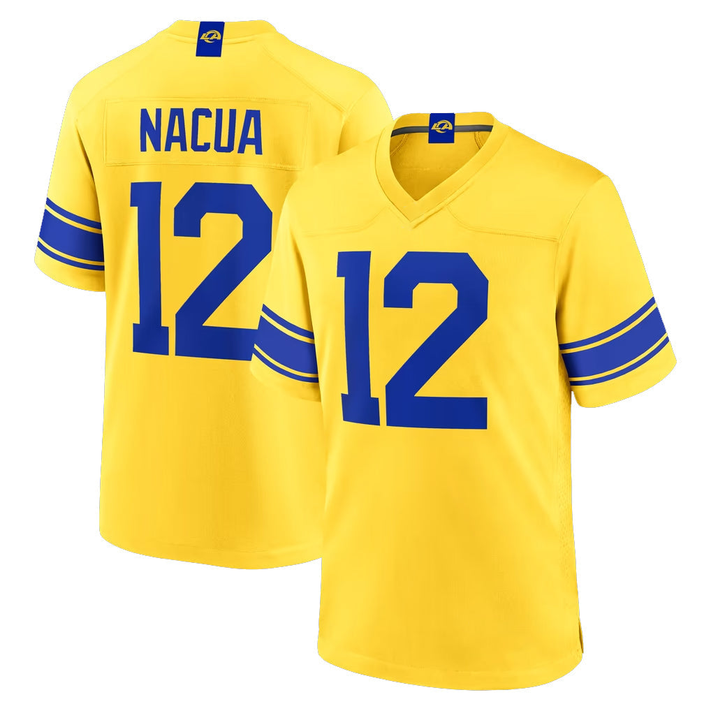 Kooe LA.Rams #12 Puka Nacua Player Gold Classic Sol Home Game Stitched Jerseys