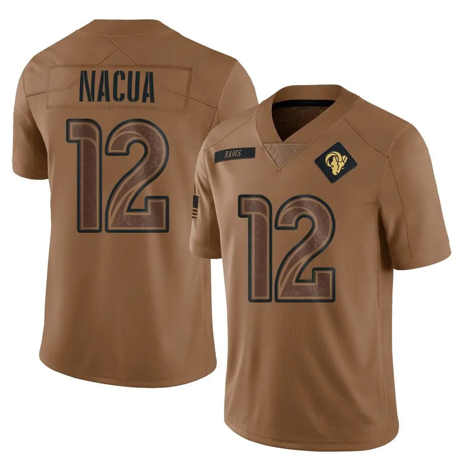 Kooe LA.Rams #12 Puka Nacua Player Limited Brown Salute To Service Stitched Jerseys
