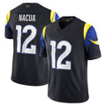 Kooe LA.Rams #12 Puka Nacua Player Midnight Blue Rivalries Collection Vapor Limited Stitched Jerseys