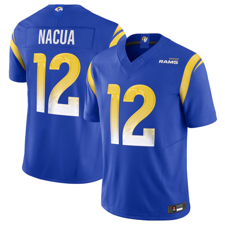 Kooe LA.Rams #12 Puka Nacua Royal Vapor F.U.S.E. Limited Player Stitched Jerseys
