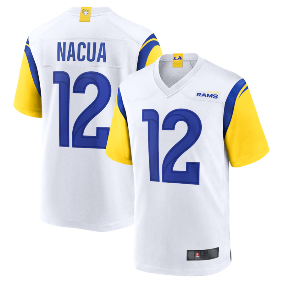 Kooe LA.Rams #12 Puka Nacua White Game Player Jersey American Stitched Jerseys