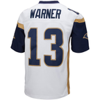 Kooe LA.Rams #13 Kurt Warner Mitchell & Ness White Big & Tall 2001 Retired Player Replica Stitched Puhic Jersey