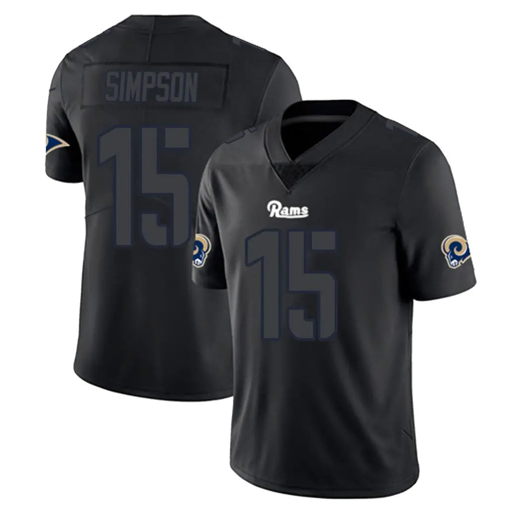 Kooe LA.Rams #15 Ty Simpson Player Black Impact Limited Home Game Stitched Jerseys