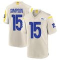 Kooe LA.Rams #15 Ty Simpson Player Bone Home Game Stitched Jerseys