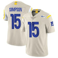 Kooe LA.Rams #15 Ty Simpson Player Bone Limited Vapor Home Game Stitched Jerseys