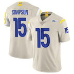 Kooe LA.Rams #15 Ty Simpson Player Bone Limited Vapor Home Game Stitched Jerseys