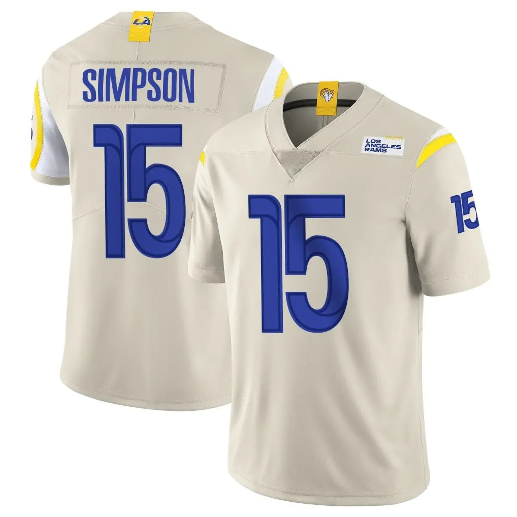 Kooe LA.Rams #15 Ty Simpson Player Bone Limited Vapor Home Game Stitched Jerseys