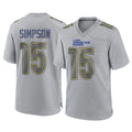 Kooe LA.Rams #15 Ty Simpson Player Gray Atmosphere Fashion Home Game Stitched Jerseys