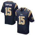 Kooe LA.Rams #15 Ty Simpson Player Navy Home Game Stitched Jerseys
