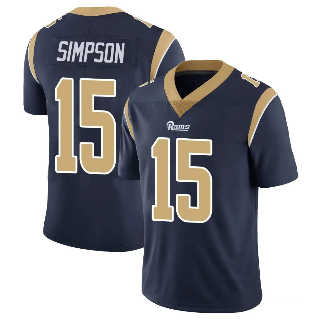 Kooe LA.Rams #15 Ty Simpson Player Navy Limited Vapor Untouchable Home Game Stitched Jerseys
