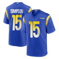 Kooe LA.Rams #15 Ty Simpson Player Royal Home Game Stitched Jerseys