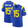 Kooe LA.Rams #15 Ty Simpson Player Royal Limited Home Game Stitched Jerseys