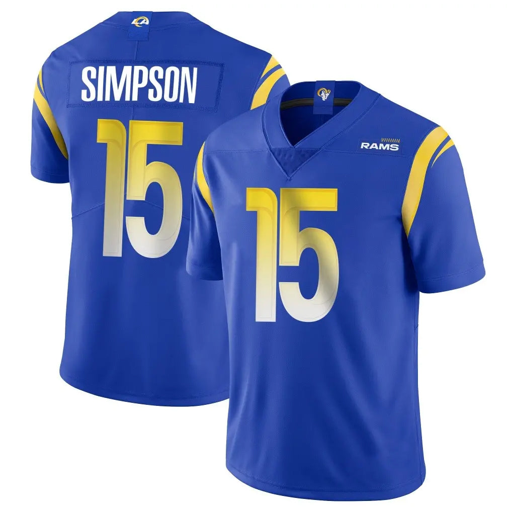 Kooe LA.Rams #15 Ty Simpson Player Royal Limited Vapor Untouchable Home Game Stitched Jerseys