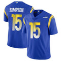Kooe LA.Rams #15 Ty Simpson Player Royal Limited Vapor Untouchable Home Game Stitched Jerseys
