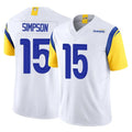Kooe LA.Rams #15 Ty Simpson Player White Limited Vapor F.U.S.E. Home Game Stitched Jerseys