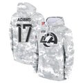 Kooe LA.Rams #17 Davante Adams Player Arctic Camo Salute to Service Hoodies Limited Game Stitched Jerseys