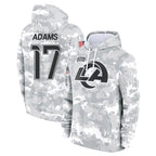 Kooe LA.Rams #17 Davante Adams Player Arctic Camo Salute to Service Hoodies Limited Game Stitched Jerseys