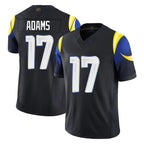 Kooe LA.Rams #17 Davante Adams Player Black Midnight Rivalries Collection Limited Home Game Stitched Jerseys