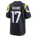 Kooe LA.Rams #17 Davante Adams Player Midnight Blue Rivalries Collection Game Stitched Jerseys