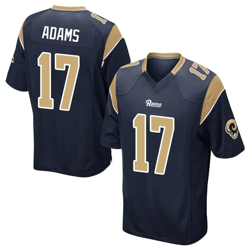 Kooe LA.Rams #17 Davante Adams Player Navy Home Game Stitched Jerseys
