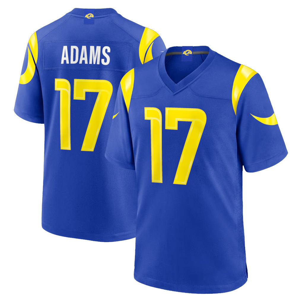 Kooe LA.Rams #17 Davante Adams Player Royal Limited Home Game Stitched Jerseys