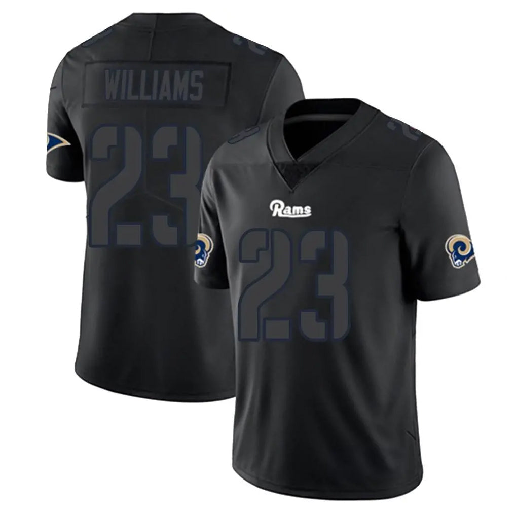 Kooe LA.Rams #23 Kyren Williams Player Black Impact Limited Home Game Stitched Jerseys