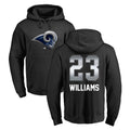 Kooe LA.Rams #23 Kyren Williams Player Black Pullover Hoodie Limited Game Stitched Jerseys