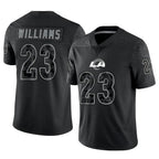 Kooe LA.Rams #23 Kyren Williams Player Black RFLCTV Limited Stitched Jerseys