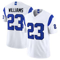 Kooe LA.Rams #23 Kyren Williams Player Fearsome White Limited Vapor F.U.S.E. Home Game Stitched Jerseys