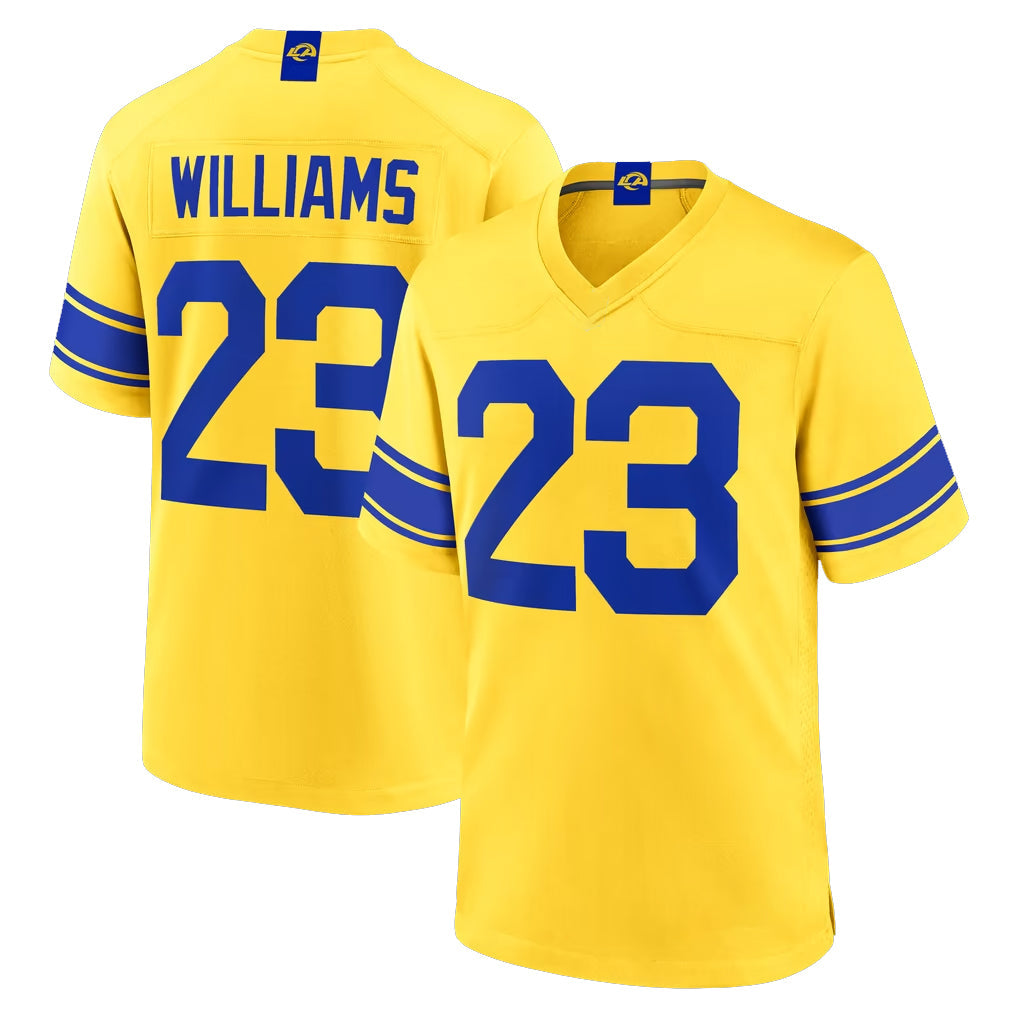 Kooe LA.Rams #23 Kyren Williams Player Gold Classic Sol Home Game Stitched Jerseys