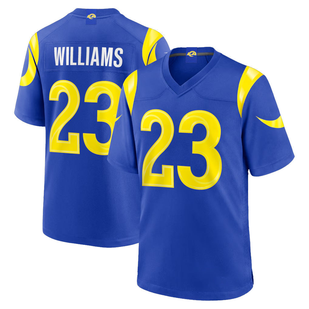 Kooe LA.Rams #23 Kyren Williams Player Royal Limited Home Game Stitched Jerseys
