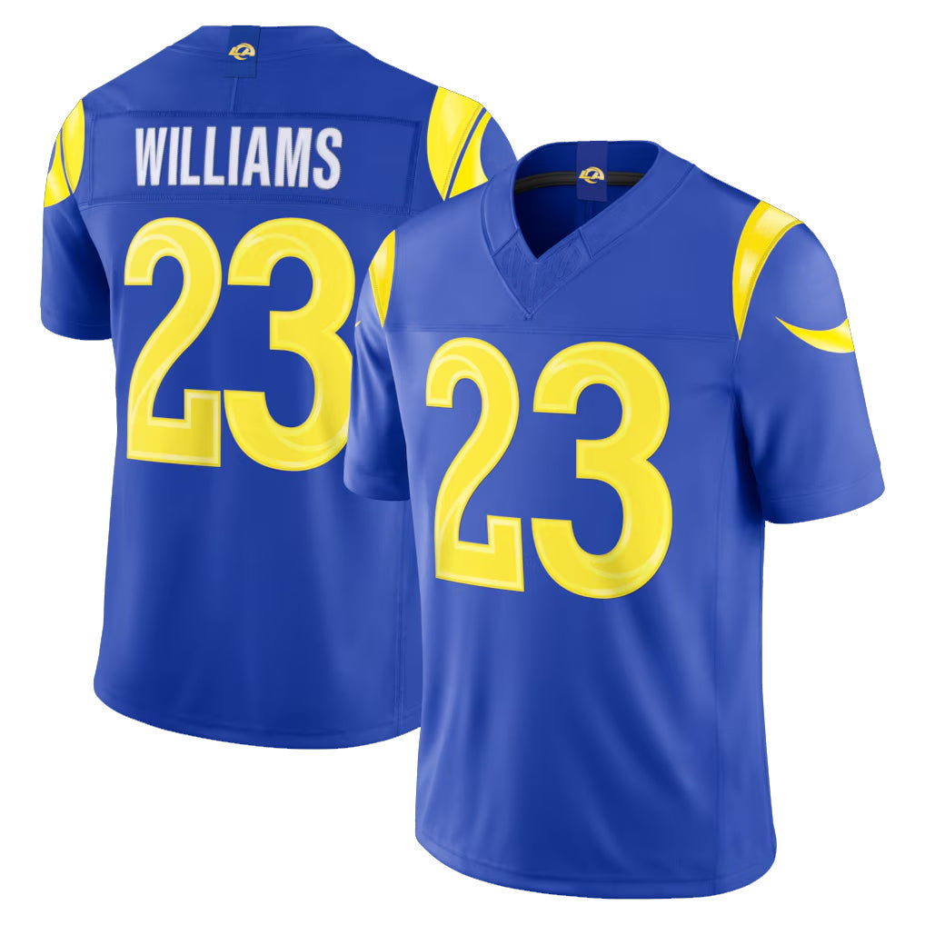 Kooe LA.Rams #23 Kyren Williams Player Royal Limited Vapor F.U.S.E. Stitched Jerseys