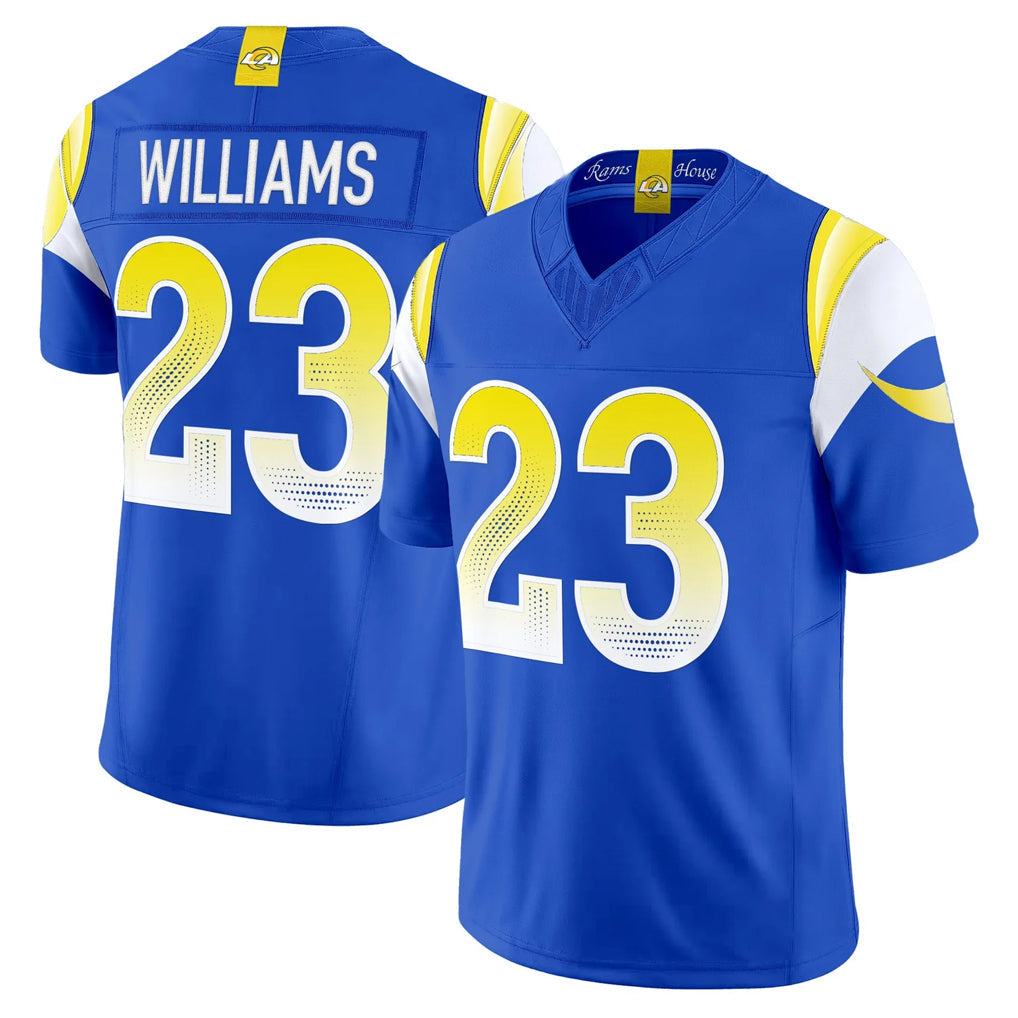 Kooe LA.Rams #23 Kyren Williams Player Royal Rivalries Vapor Limited Home Game Stitched Jerseys