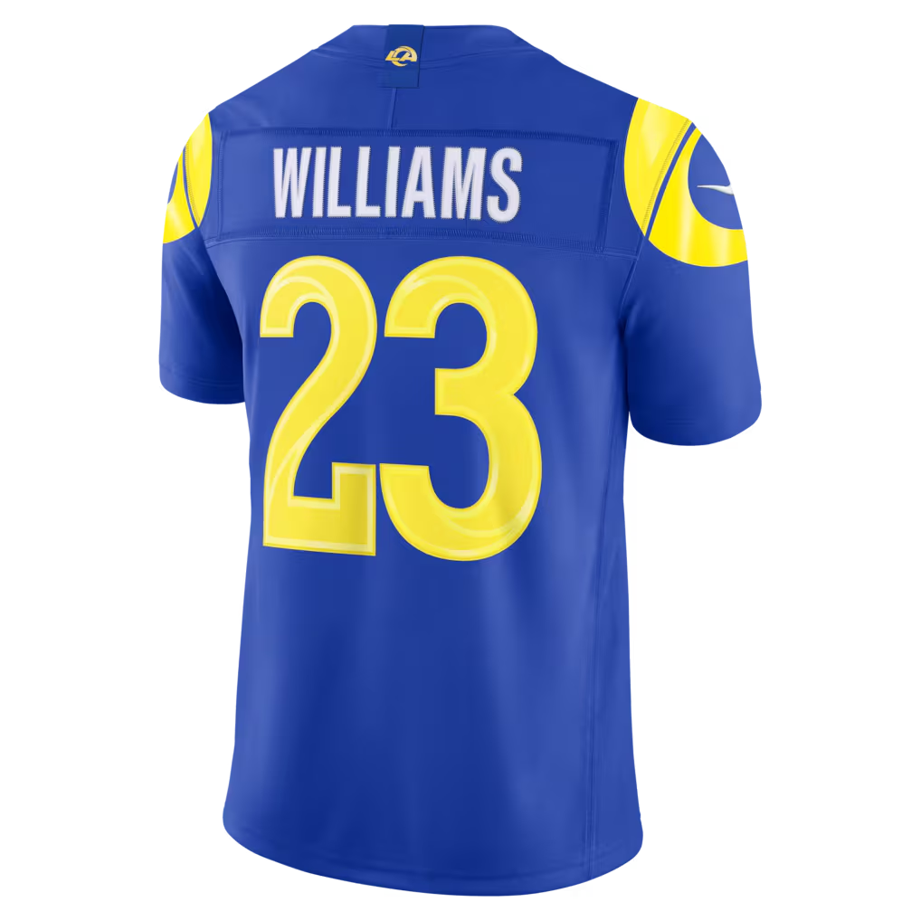 Kooe LA.Rams #23 Kyren Williams Royal Team Vapor F.U.S.E. Stitched Limited Jerseys