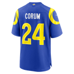 Kooe LA.Rams #24 Blake Corum Royal Game Stitched Jerseys