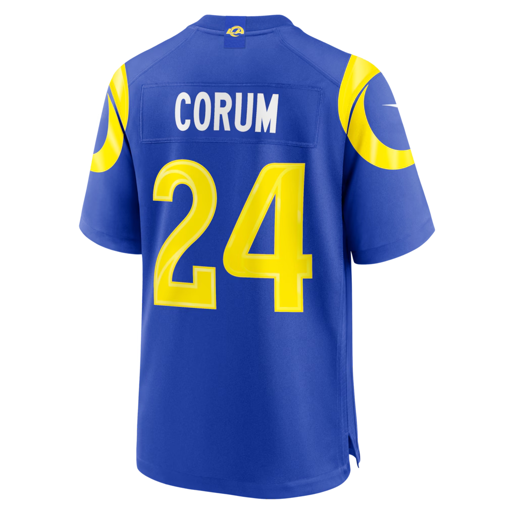 Kooe LA.Rams #24 Blake Corum Royal Game Stitched Jerseys