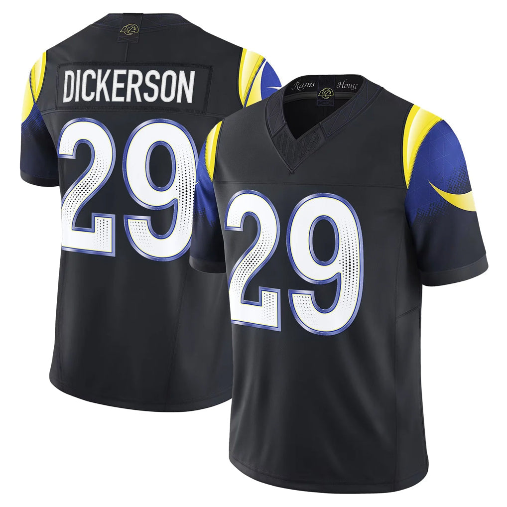 Kooe LA.Rams #29 Eric Dickerson Player Black Rivalries Vapor Limited Stitched Jerseys