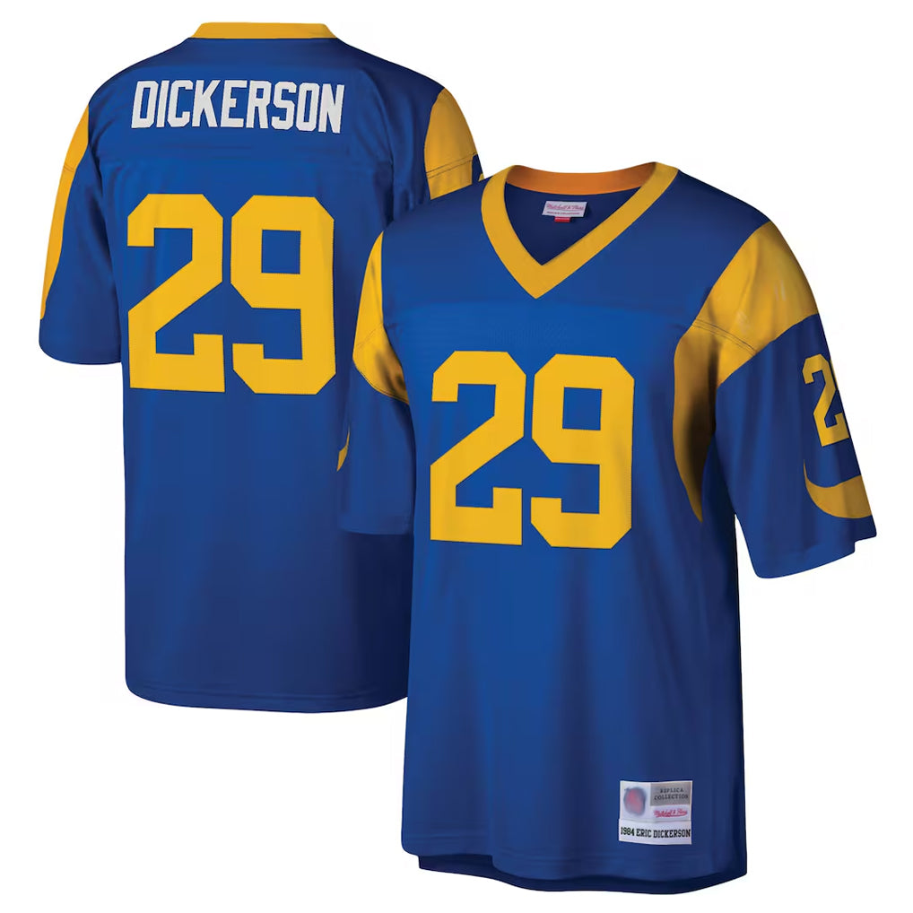 Kooe LA.Rams #29 Eric Dickerson Player Royal Mitchell & Ness Legacy Replica Stitched Jerseys