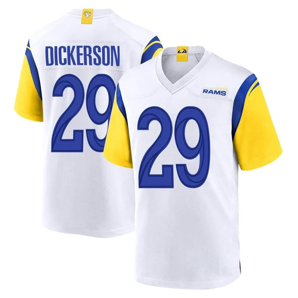 Kooe LA.Rams #29 Eric Dickerson Player White Home Game Stitched Jerseys