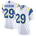 Kooe LA.Rams #29 Eric Dickerson Player White Rivalries Vapor Limited Home Game Stitched Jerseys