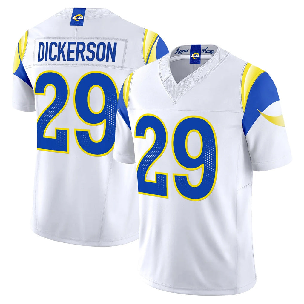Kooe LA.Rams #29 Eric Dickerson Player White Rivalries Vapor Limited Home Game Stitched Jerseys
