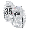 Kooe LA.Rams #35 Jaylen Watson Player Arctic Camo Salute to Service Hoodies Limited Game Stitched Jerseys