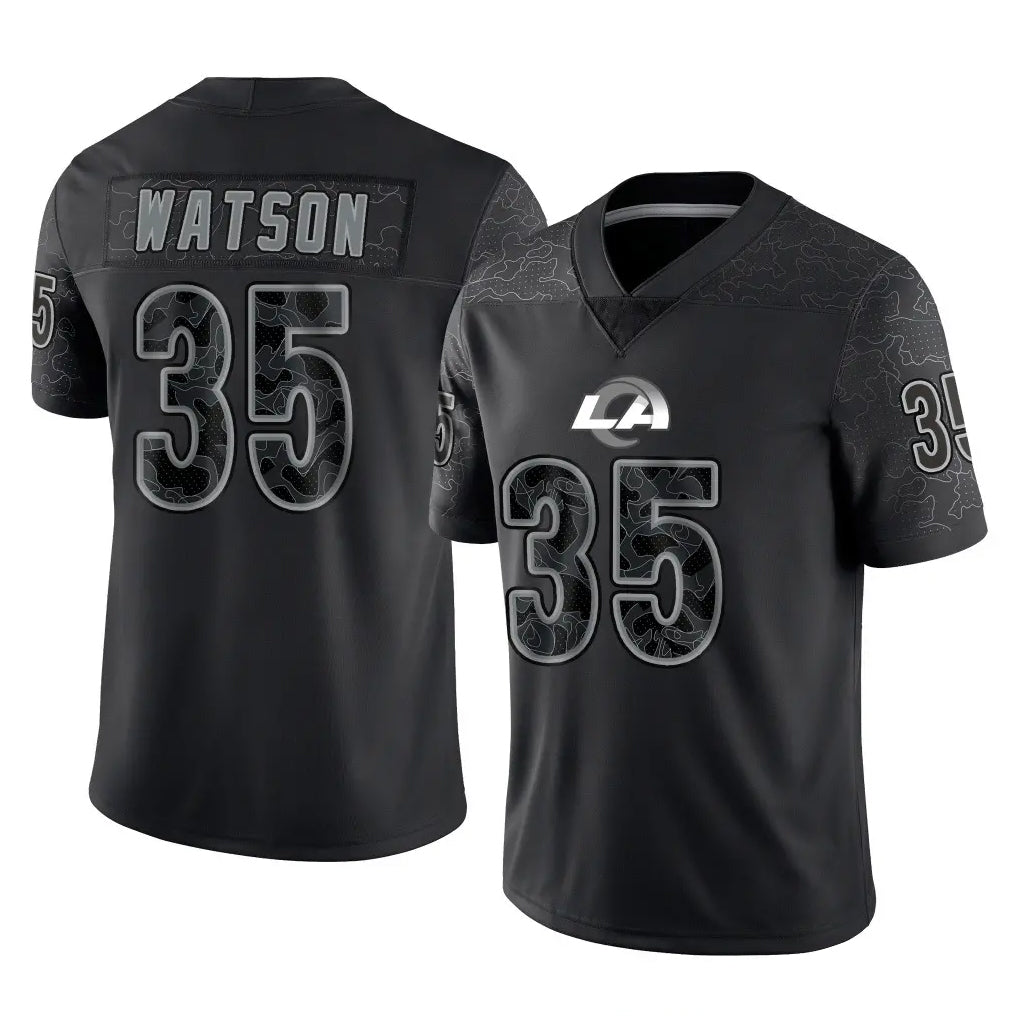 Kooe LA.Rams #35 Jaylen Watson Player Black Limited Reflective Home Game Stitched Jerseys