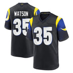 Kooe LA.Rams #35 Jaylen Watson Player Black Midnight Rivalries Collection Home Game Stitched Jerseys