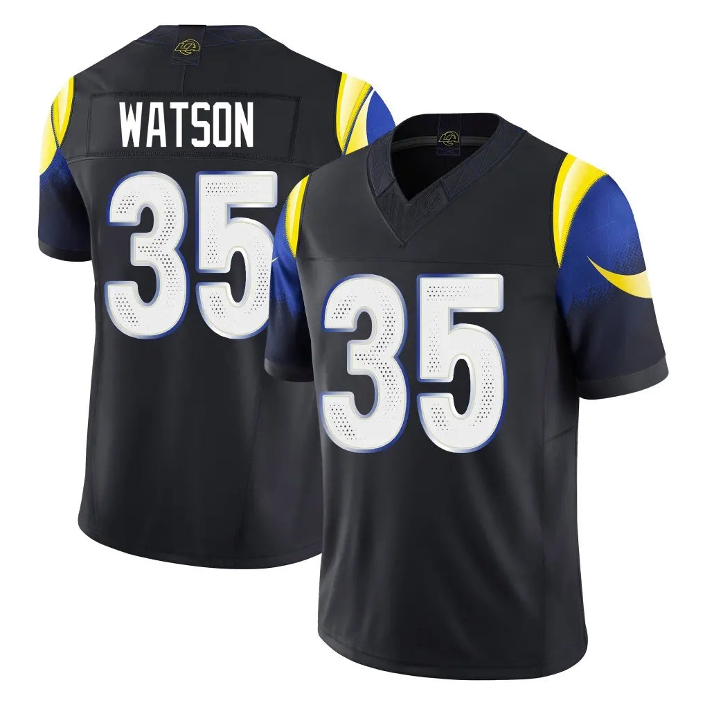 Kooe LA.Rams #35 Jaylen Watson Player Black Midnight Rivalries Collection Limited Home Game Stitched Jerseys