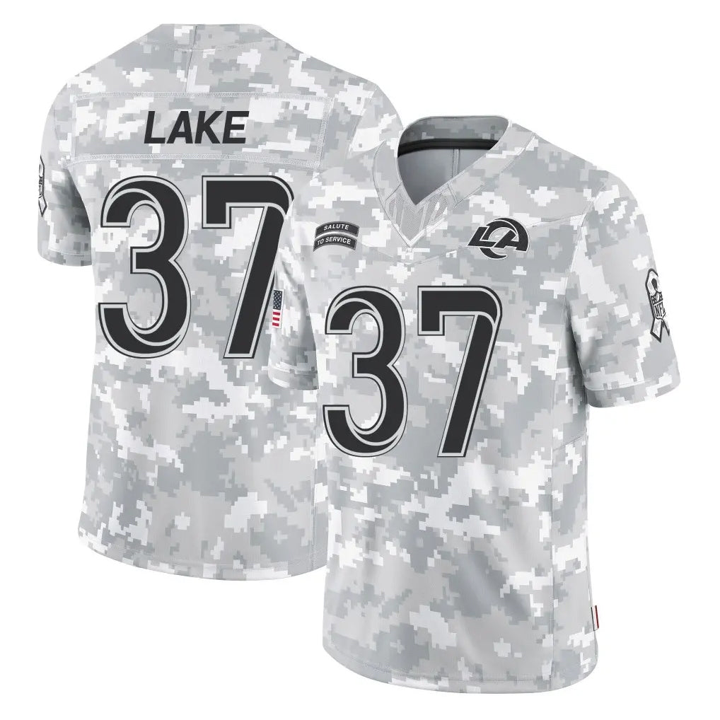 Kooe LA.Rams #37 Quentin Lake Player Arctic Camo Salute To Service Limited Game Stitched Jerseys